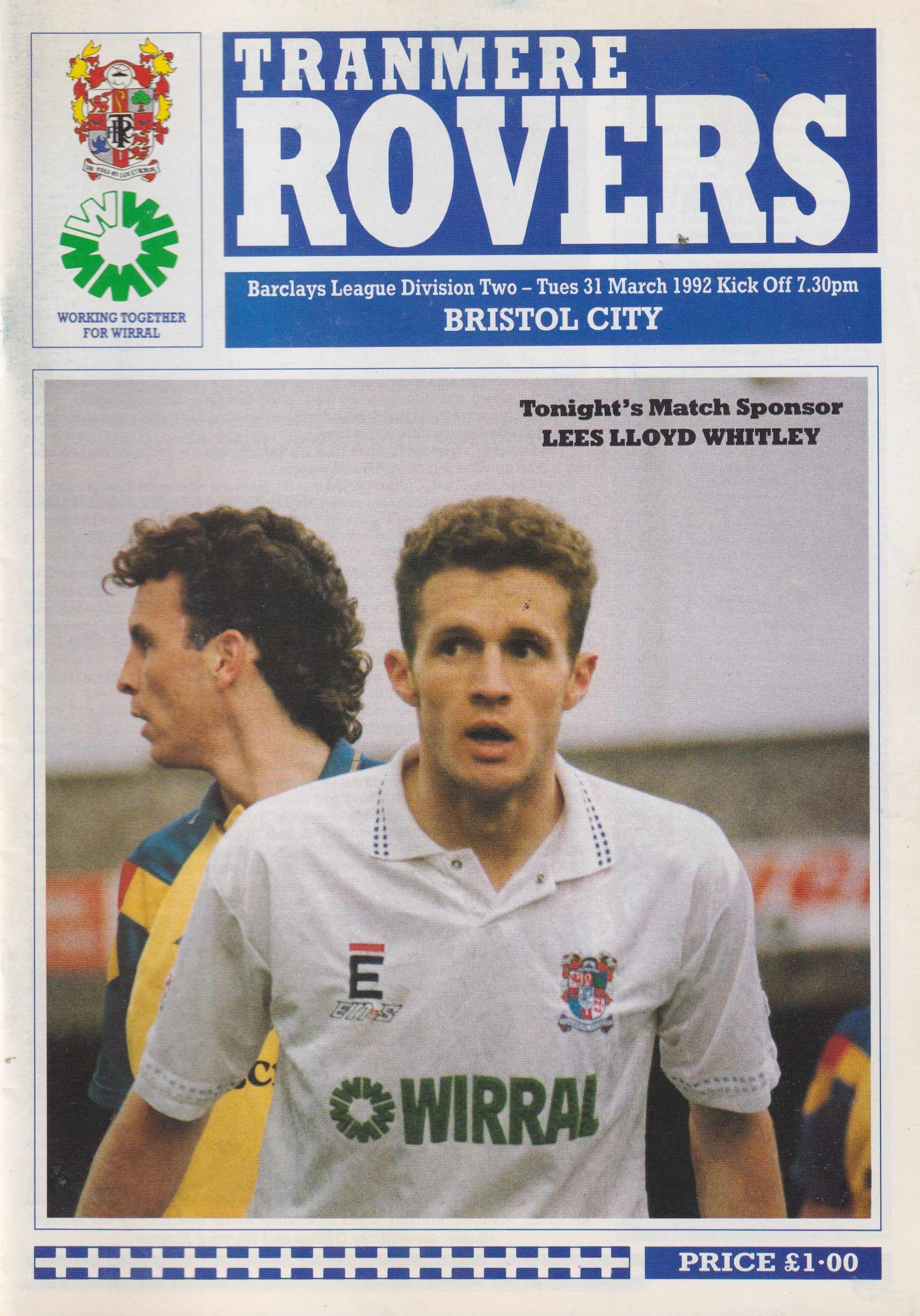 Tranmere Rovers v Bristol City match programme